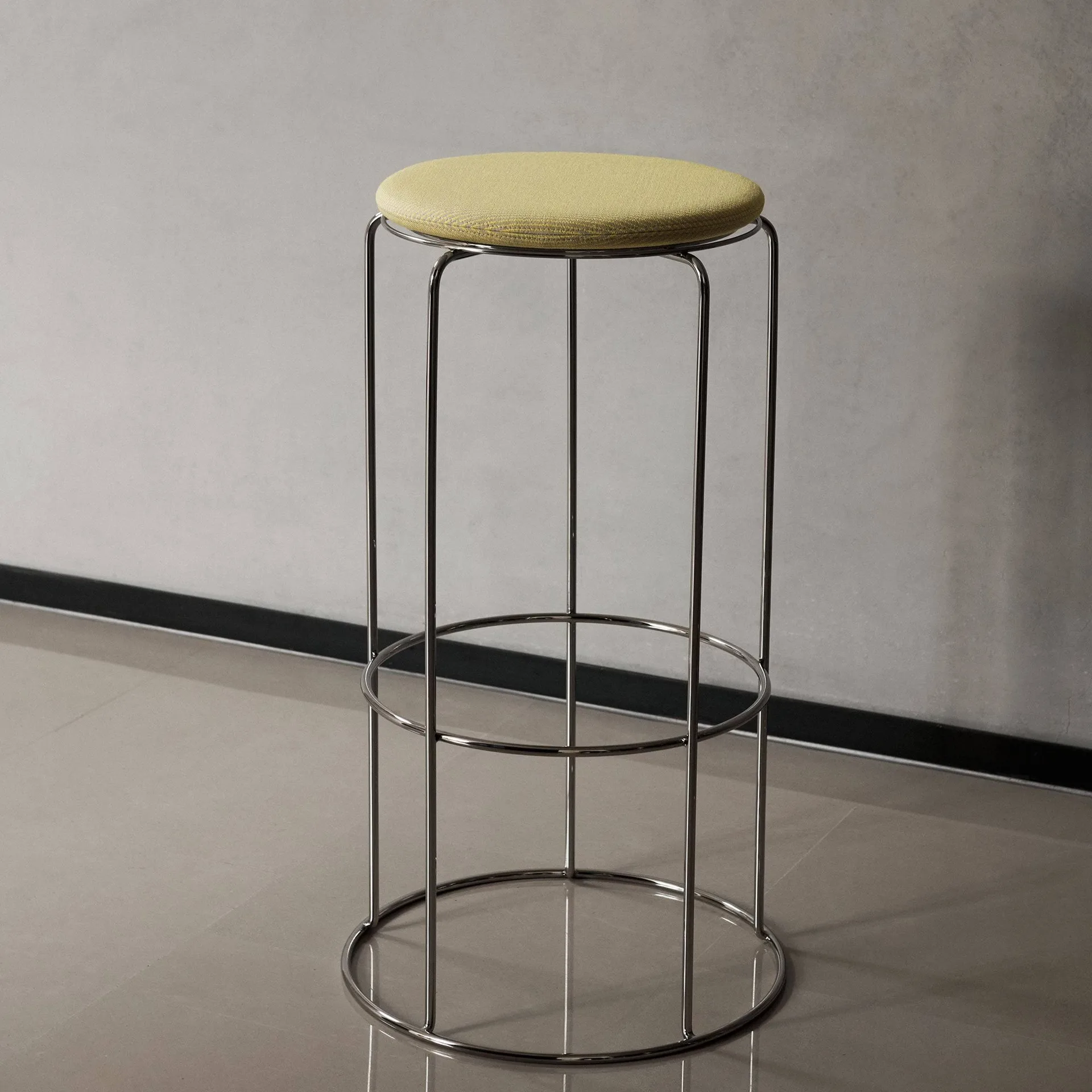 Taburete Wire VP16, Acero inoxidable, 75 cm &Tradition