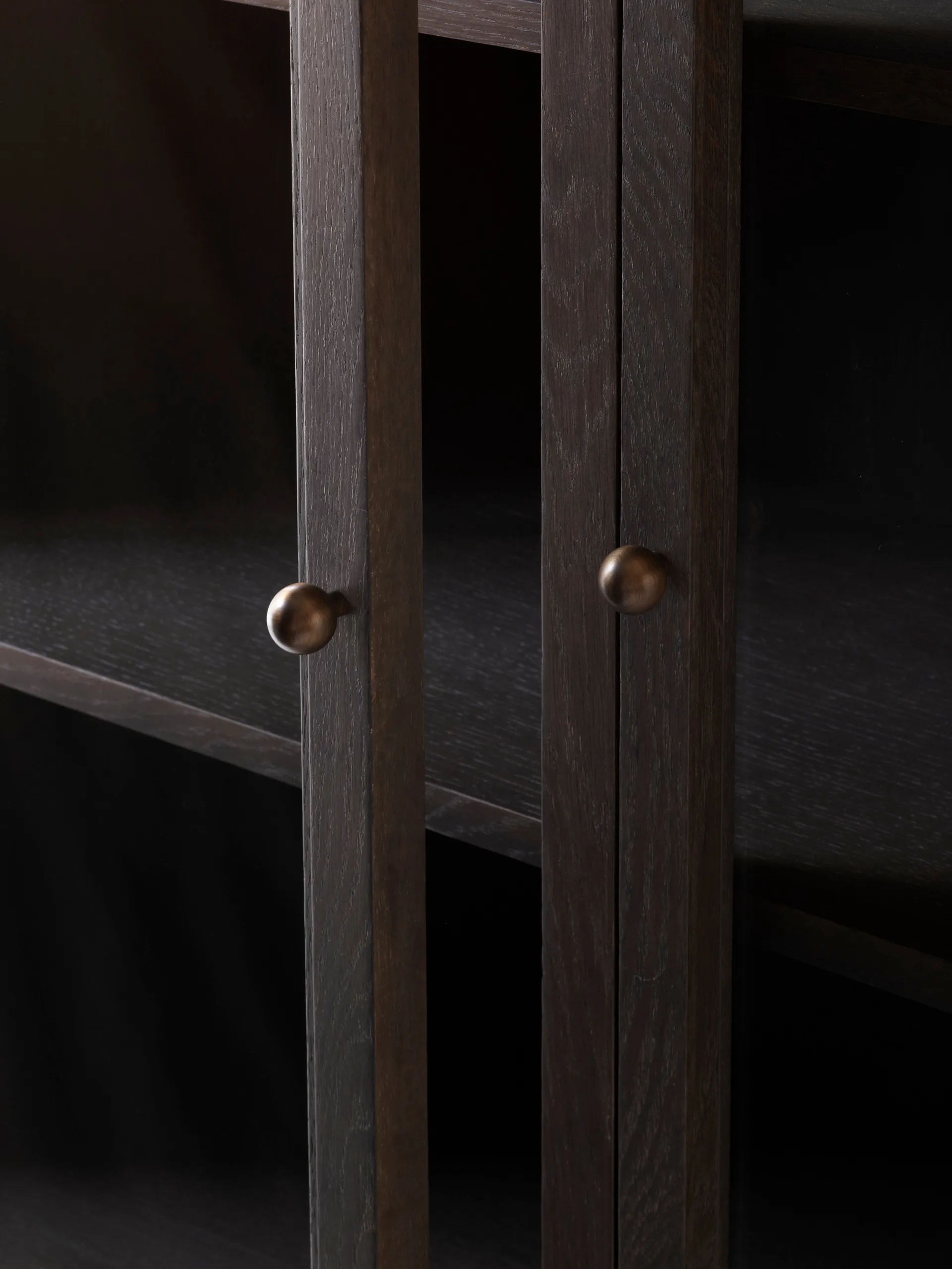 Vitrina Trace SC88 120x192x40 cm, Dark stained oak &Tradition