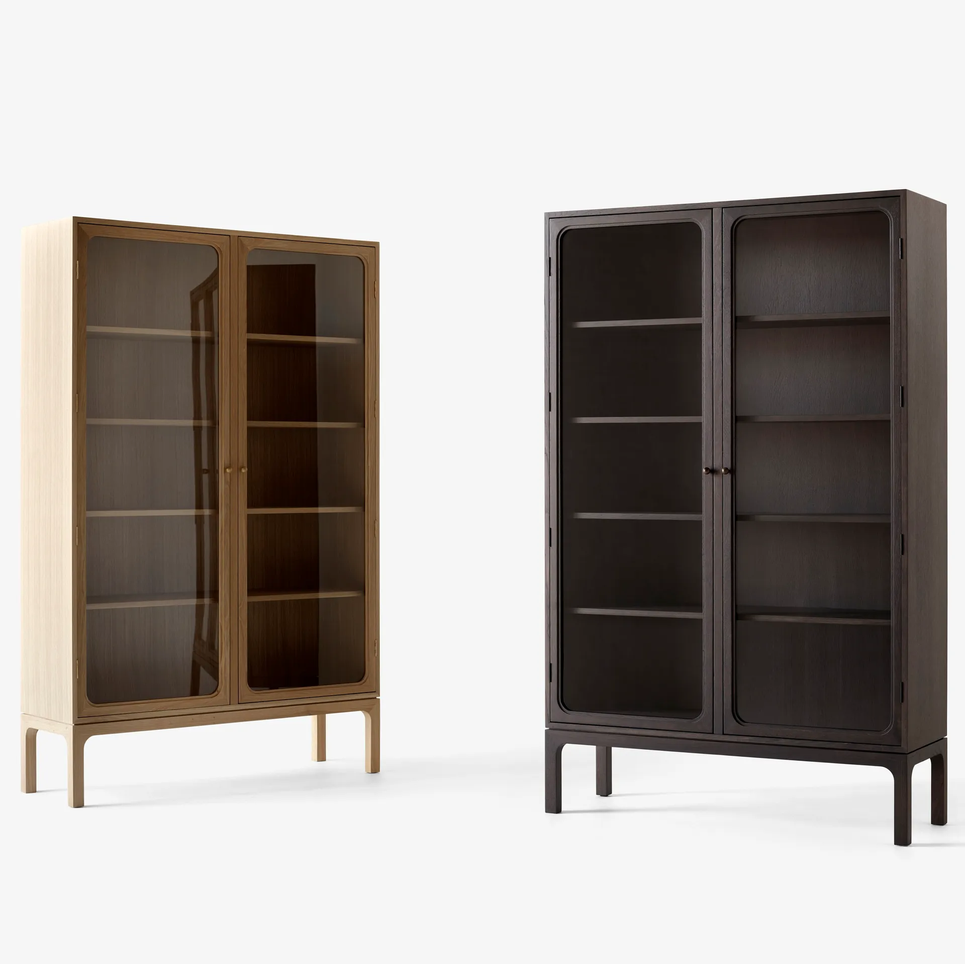 Vitrina Trace SC88 120x192x40 cm, Dark stained oak &Tradition