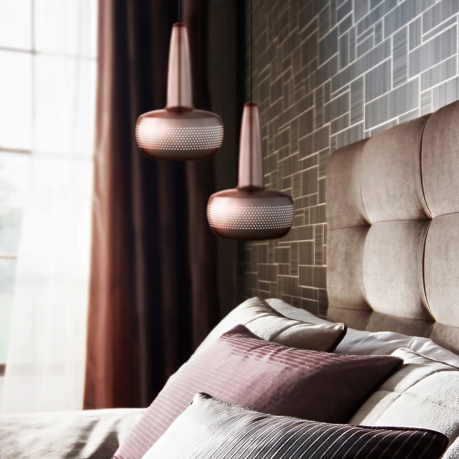 Clava Lámpara de techo Ø21,5 cm, cobre cepillado Umage