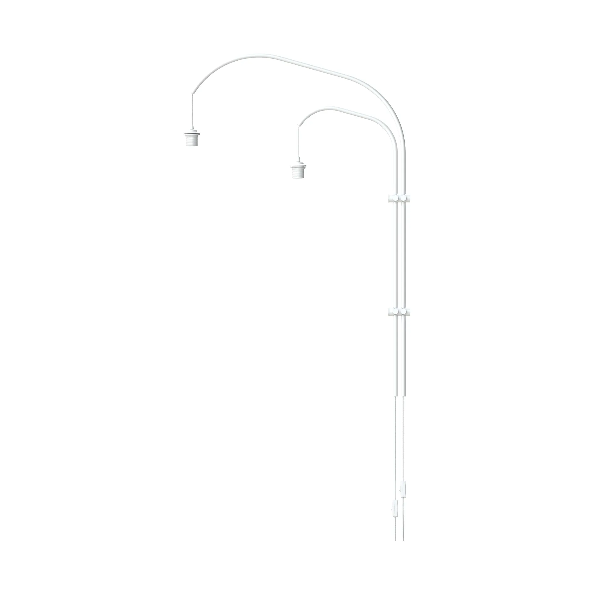 Colgador de lámpara de pared Willow doble, blanco Umage