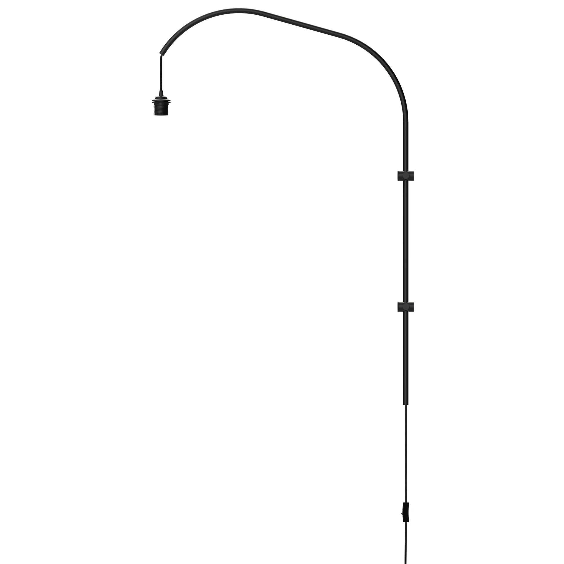 Colgador de lámpara de pared Willow simple, negro Umage