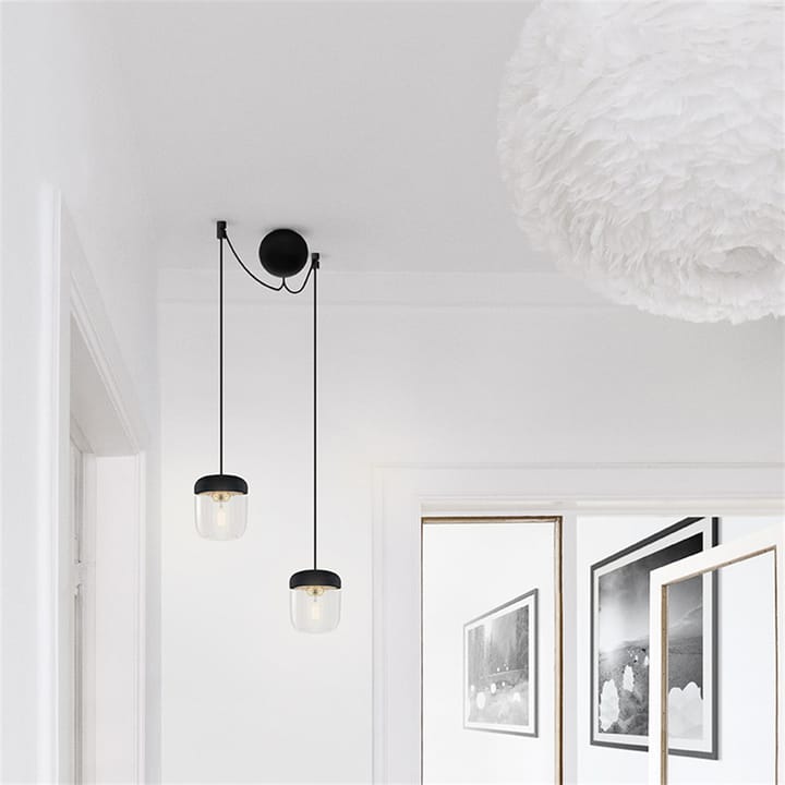 Florón de techo Cannonball con 2 cables, negro Umage