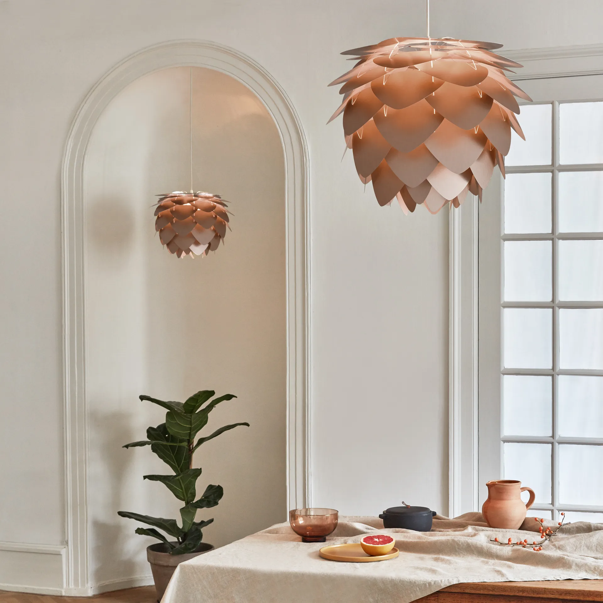 Lámpara Aluvia bronce cepillado, Medium Ø59 cm Umage