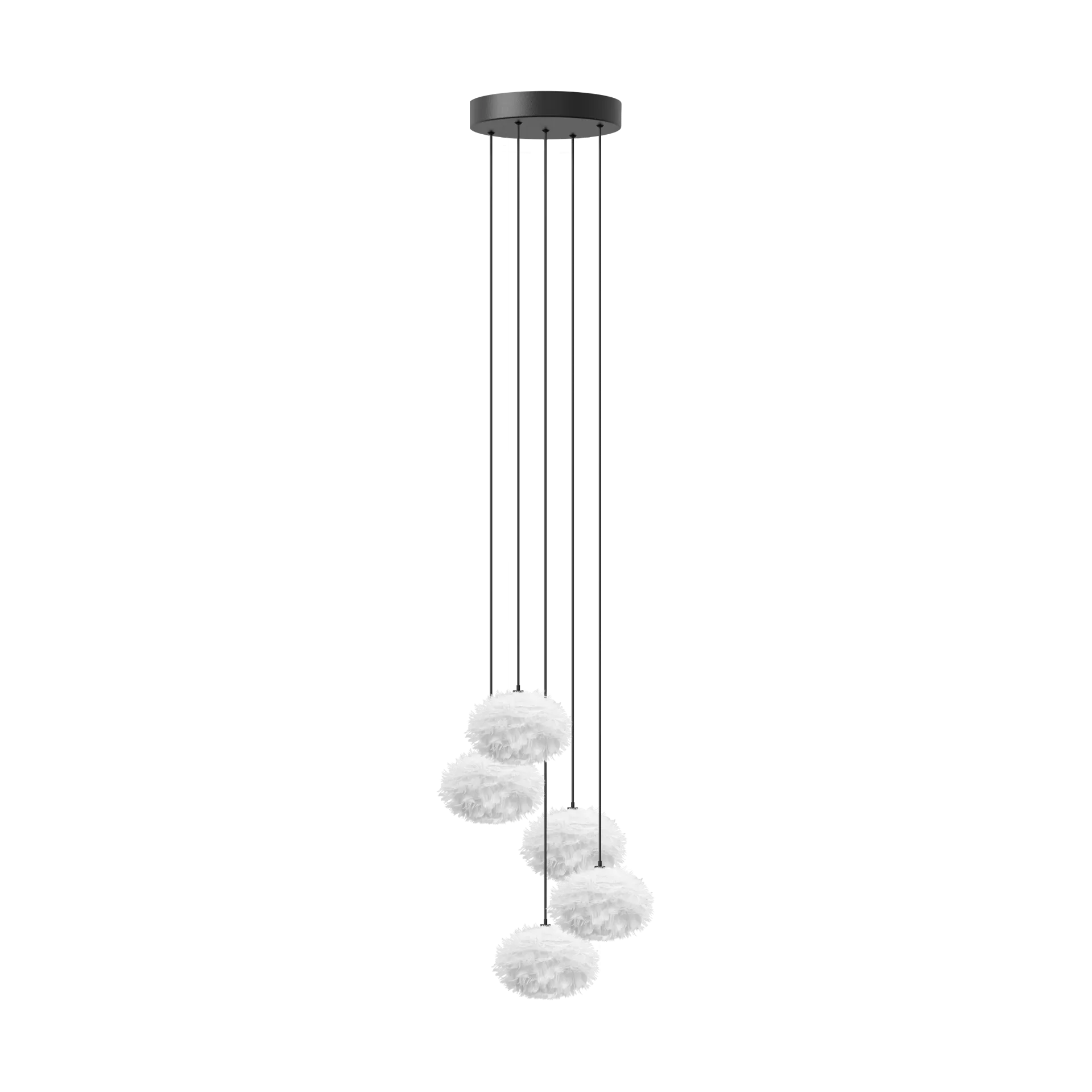 Lámpara colgante Eos Nano, Blanco, cluster 5 Umage