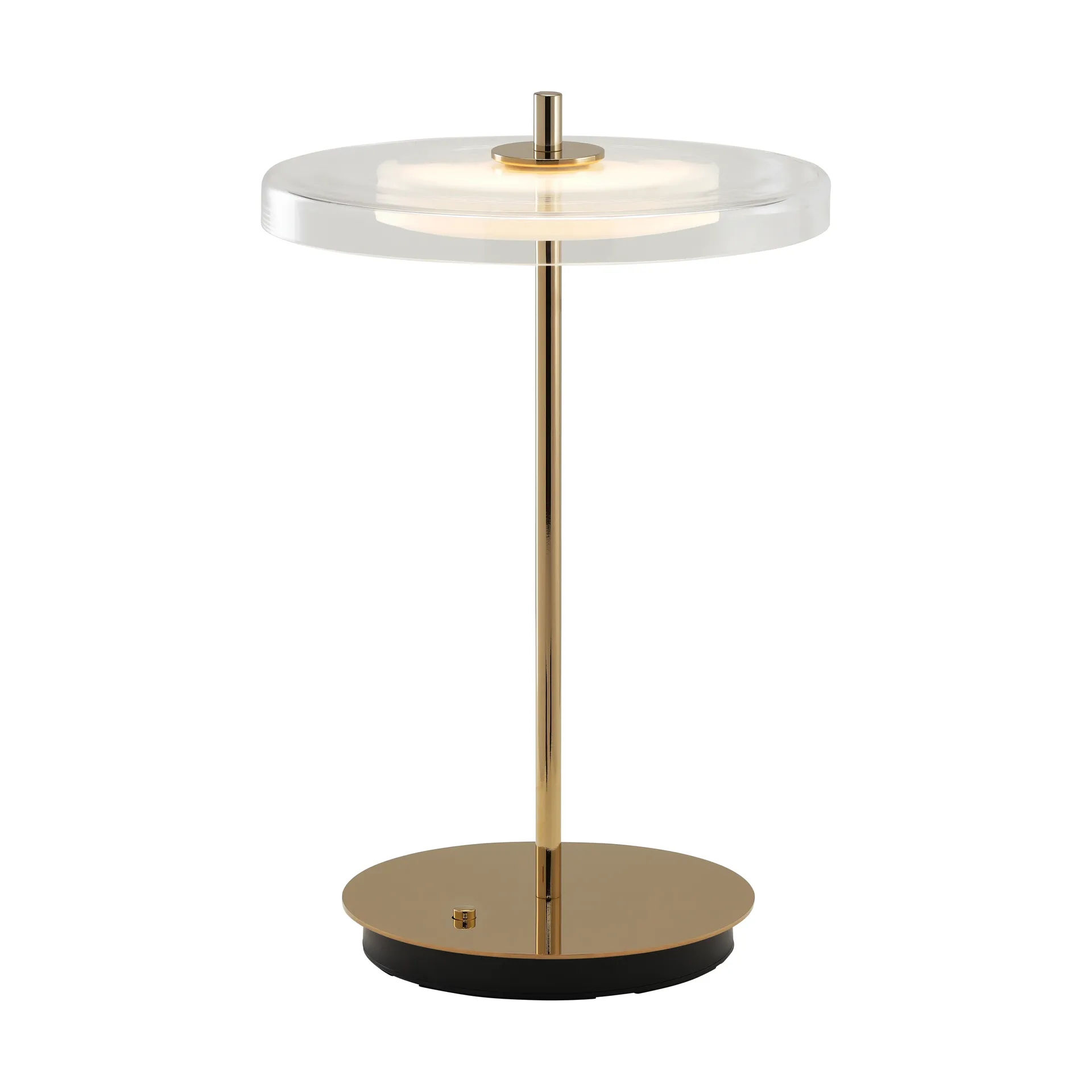 Lámpara de mesa Asteria Move, Latón pulido acabado en vidrio Umage