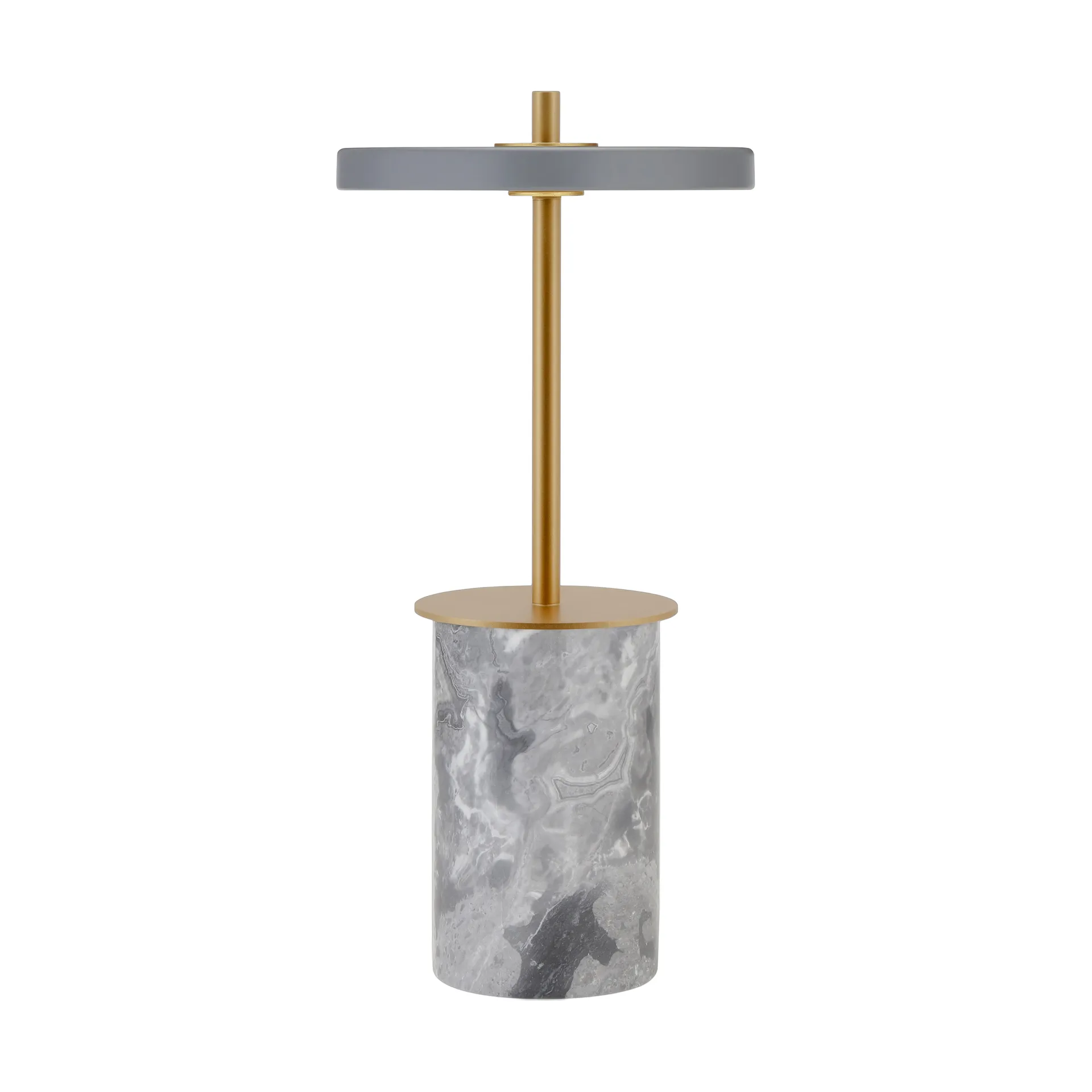 Lámpara de mesa Asteria Move Mini Ø12x25,5 cm, Mármol gris-Latón Umage