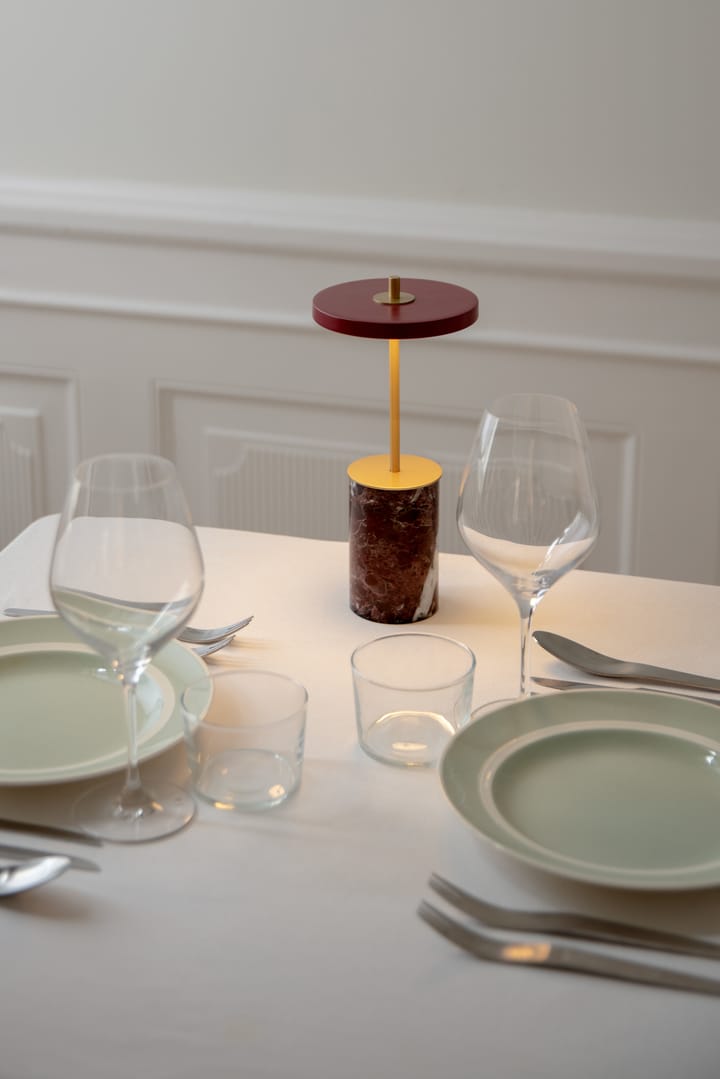Lámpara de mesa Asteria Move Mini Ø12x25,5 cm, Red marble Umage