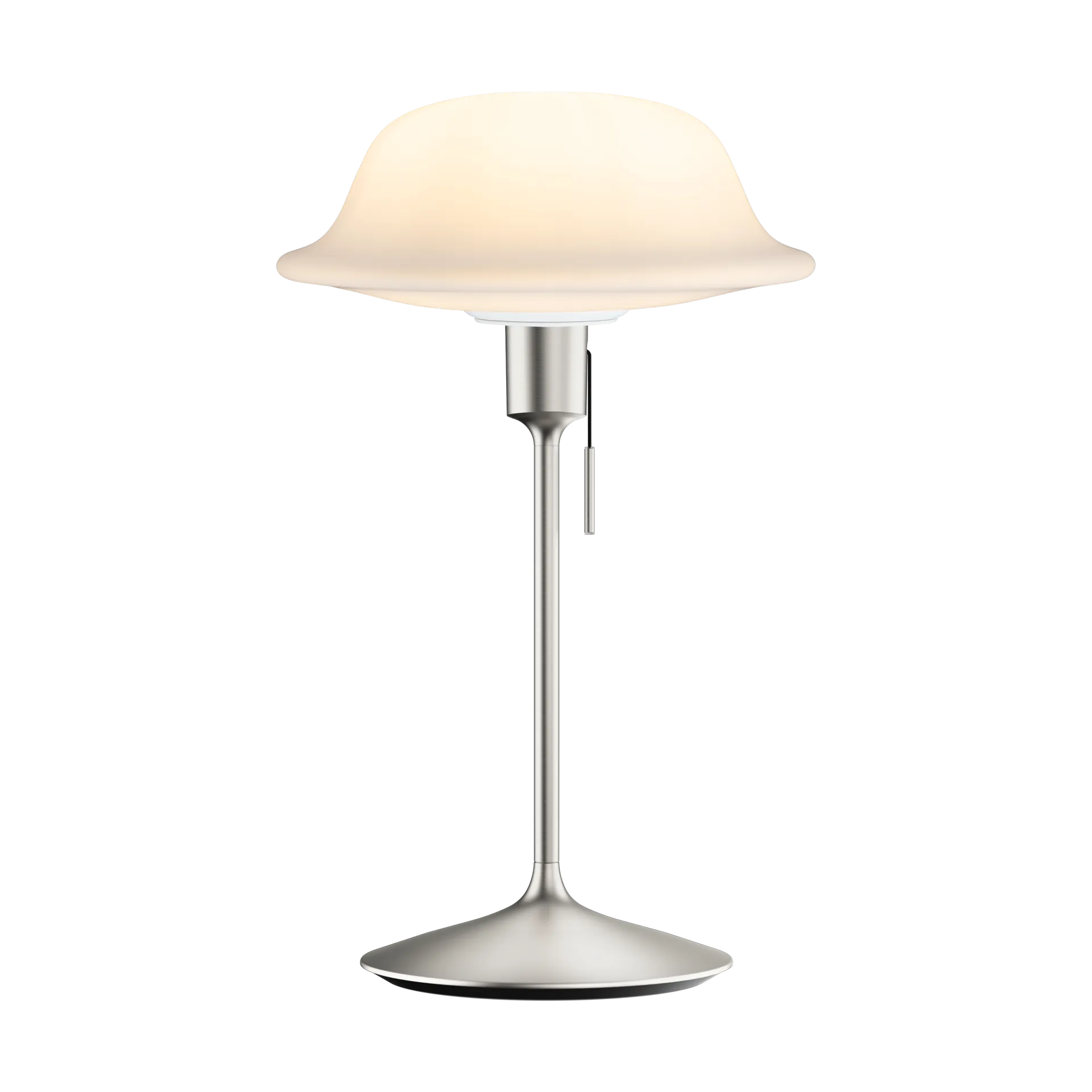 Lámpara de mesa Butler, Blanco-Acero cepillado Umage