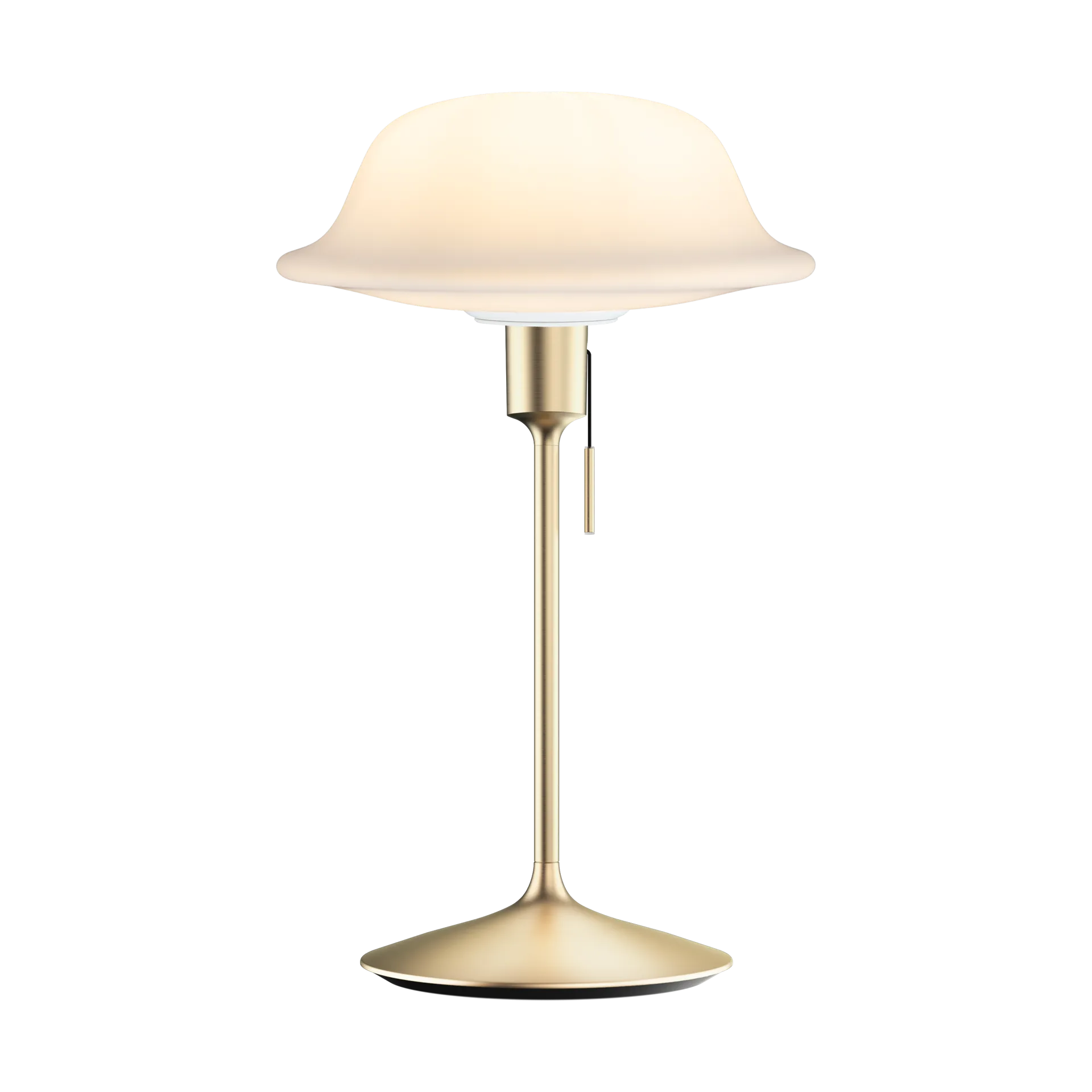 Lámpara de mesa Butler, Blanco - Latón cepillado Umage