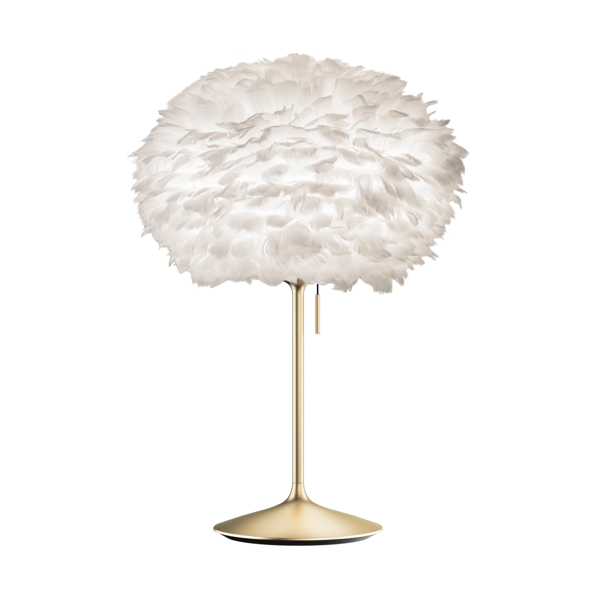 Lámpara de mesa Eos mediana, Blanco - latón cepillado Umage