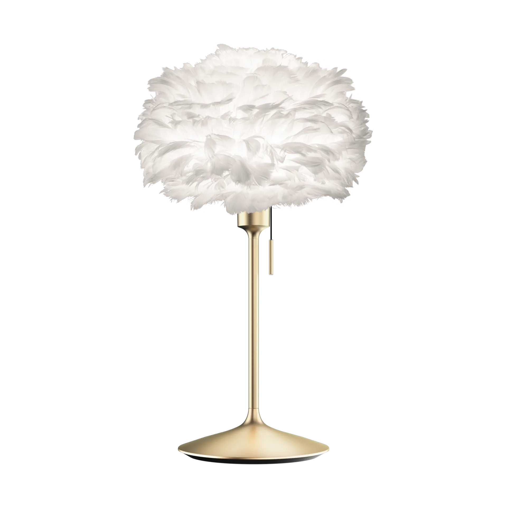 Lámpara de mesa Eos mini, Blanco-bronce cepillado Umage