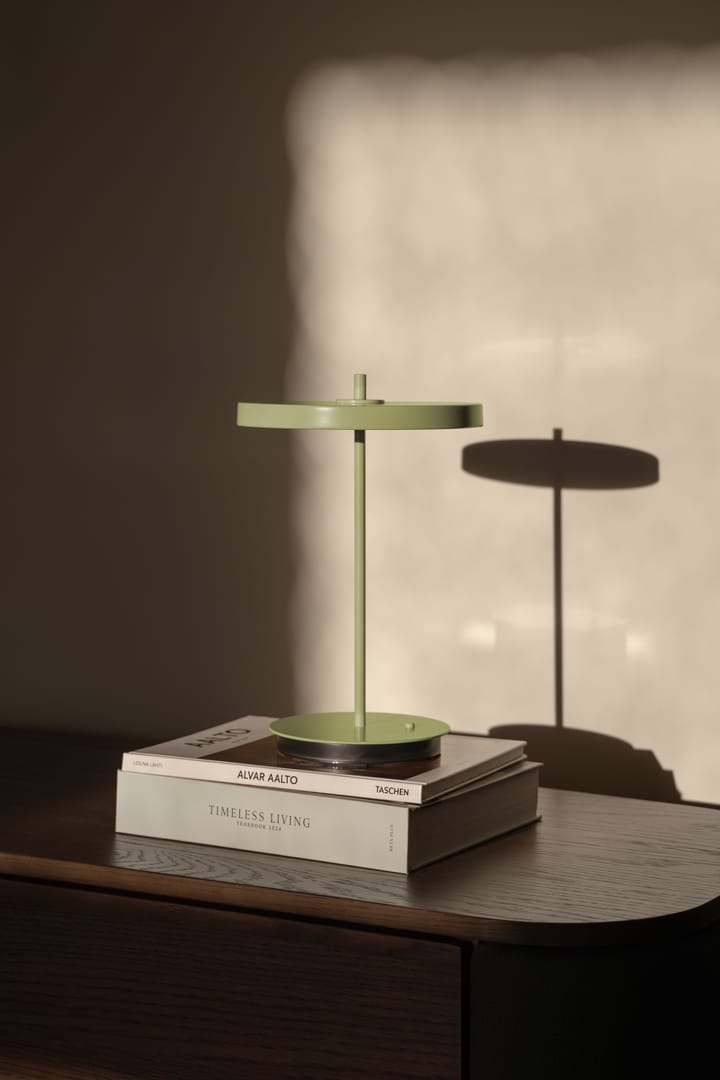 Lámpara de mesa portátil Asteria Move, Monochrome-leaf Umage