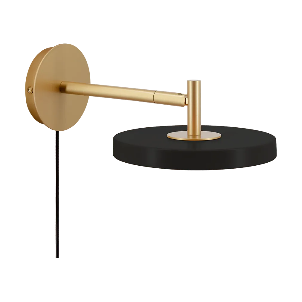 Lámpara de pared Asteria Wall, Short, Black-brass Umage