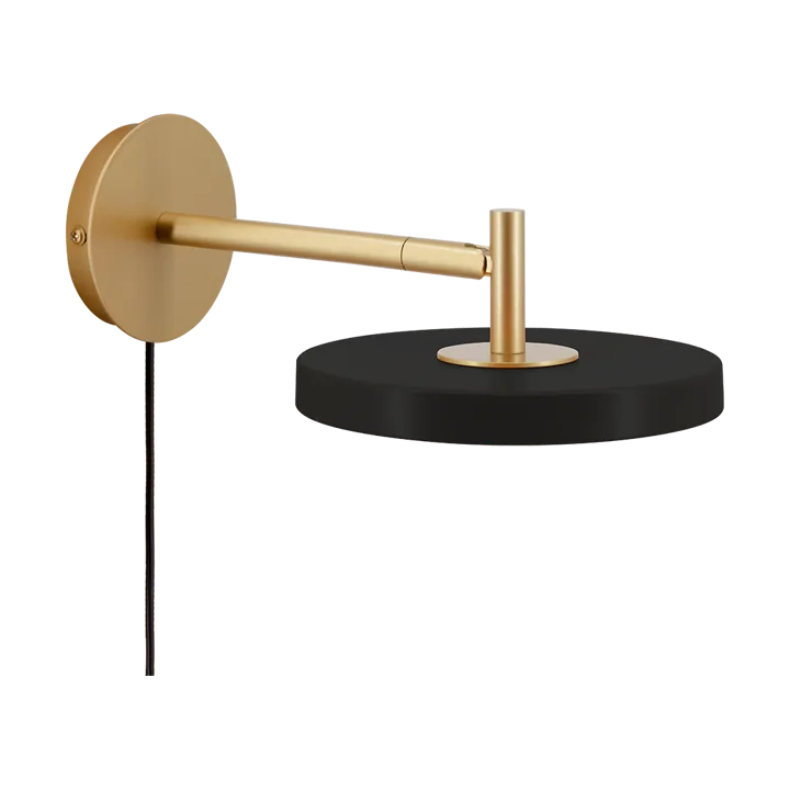 Lámpara de pared Asteria Wall - Short, Black-brass - Umage