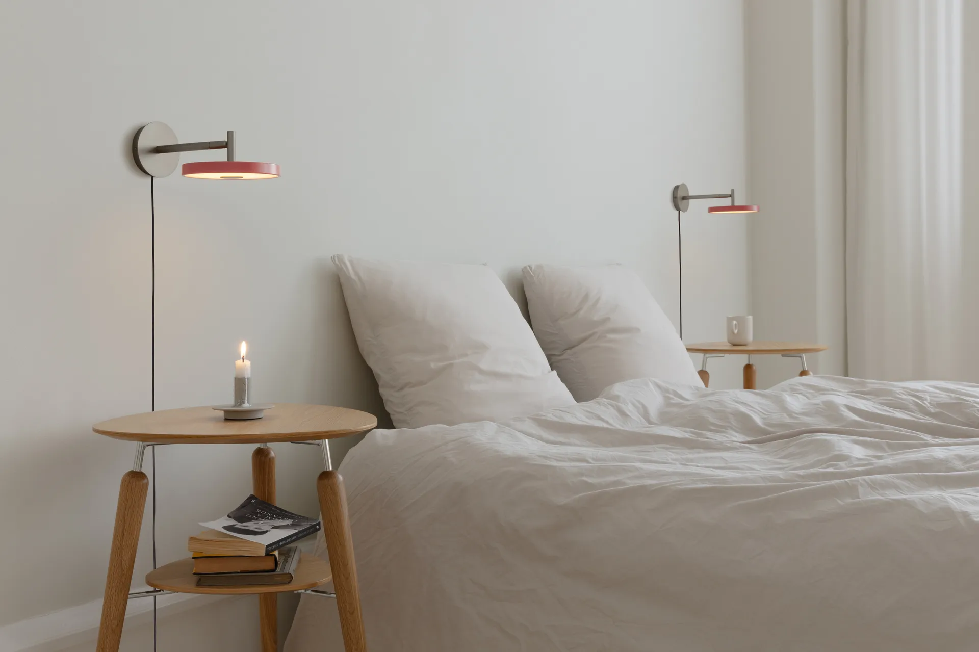 Lámpara de pared Asteria Wall, Short, Nuance rose-chrome Umage