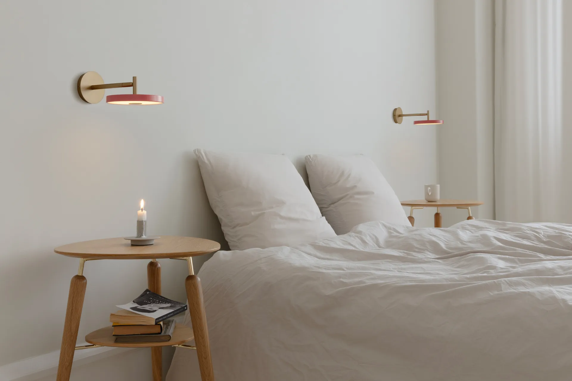 Lámpara de pared Asteria Wall short, Nuance rose Umage