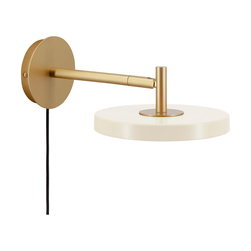 Lámpara de pared Asteria Wall, Short, Pearl white-brass Umage