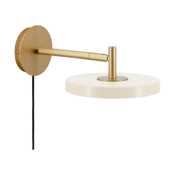 Lámpara de pared Asteria Wall - Short, Pearl white-brass - Umage