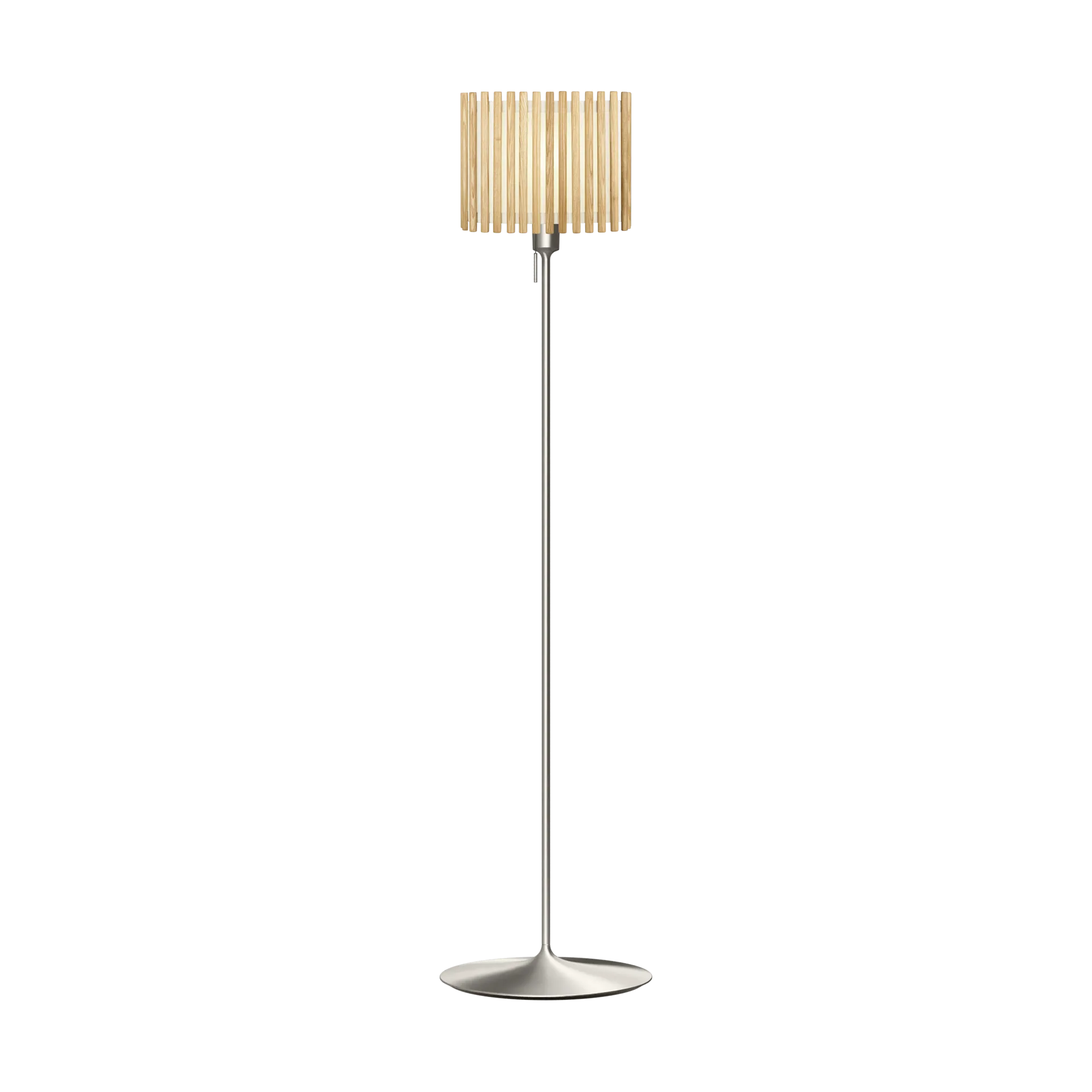 Lámpara de pie Komorebi mediana, Rectangular roble - Acero cepillado Umage