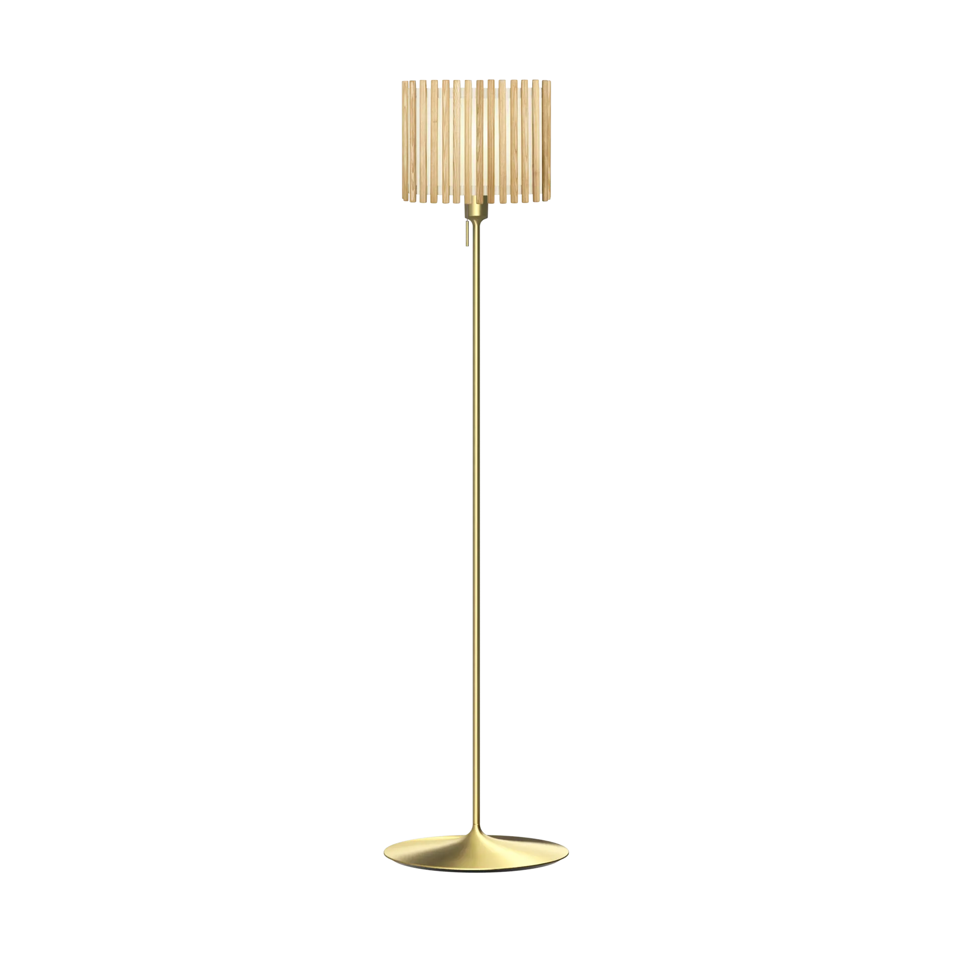 Lámpara de pie Komorebi mediana, Rectangular roble-Latón cepillado Umage