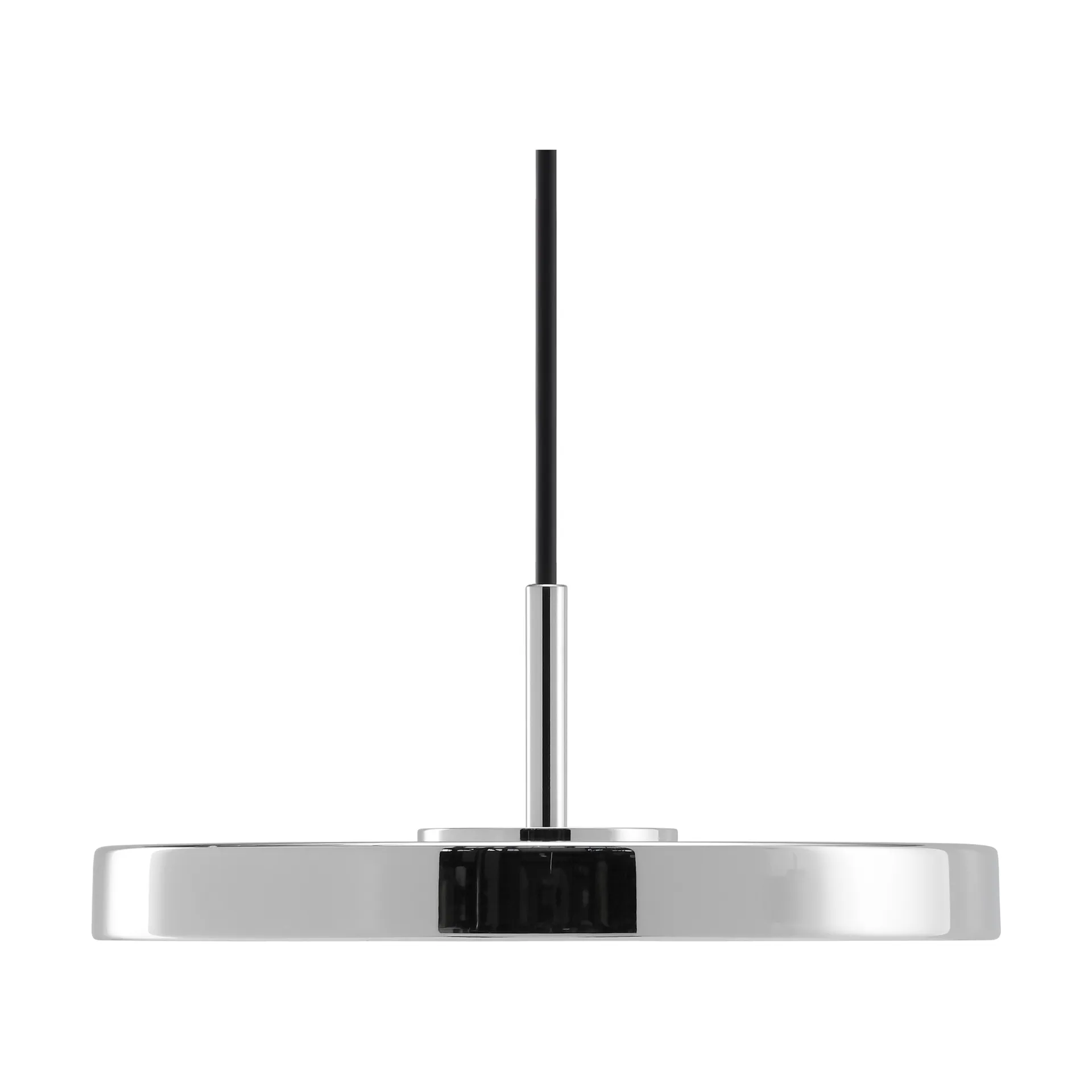 Lámpara de techo Asteria Micro, Acero pulido-Tapa de acero Umage