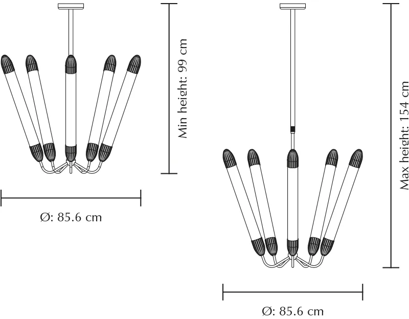 Lámpara de techo Lemon Squeeze Penta long, Plated brass Umage