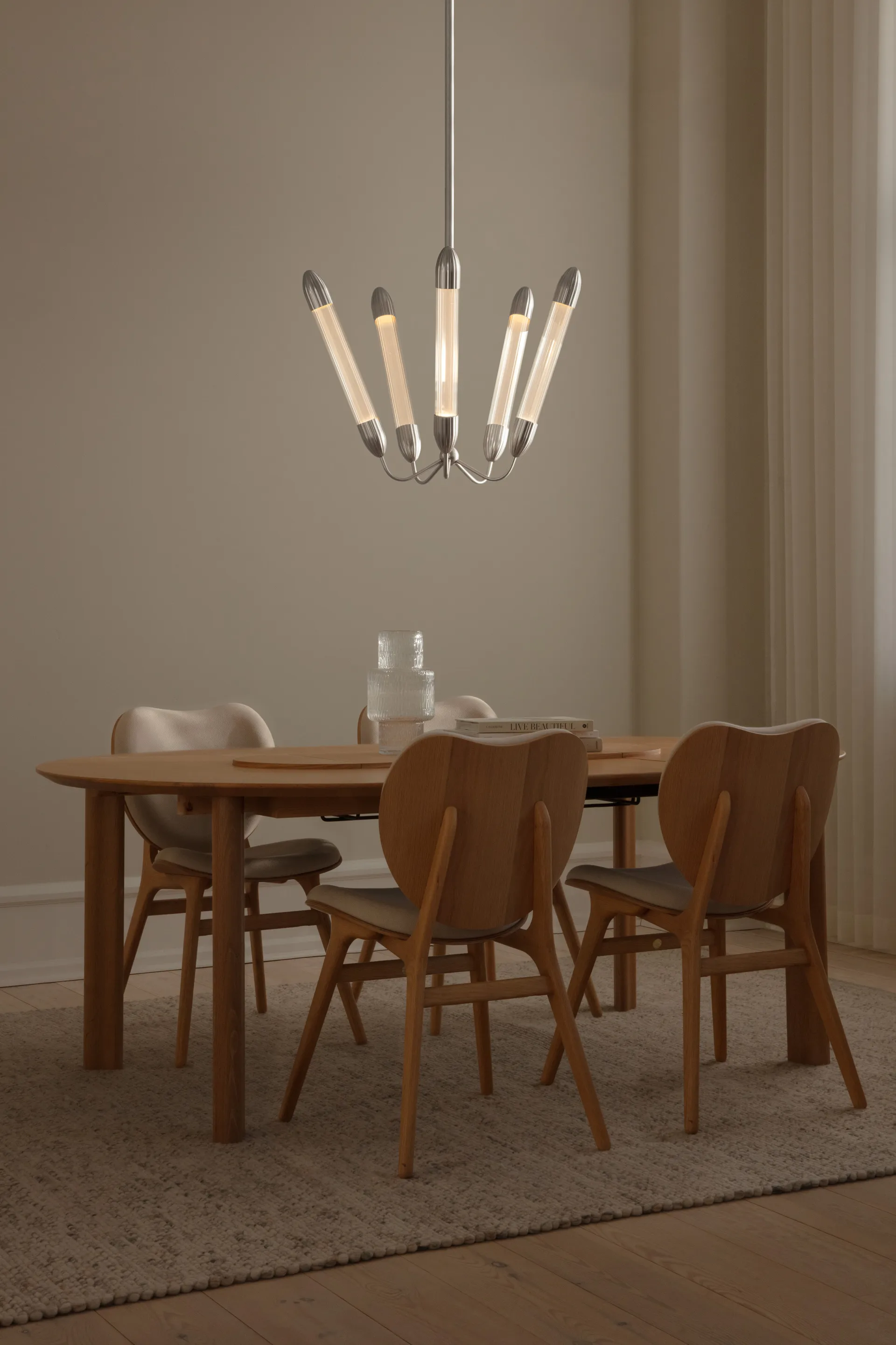 Lámpara de techo Lemon Squeeze Penta short, Polished steel Umage