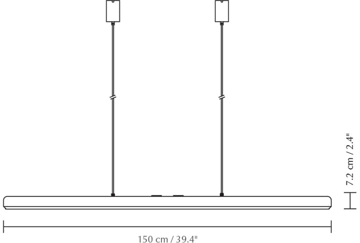 Lámpara Hazel Branch 1,5 m, Black-brass Umage