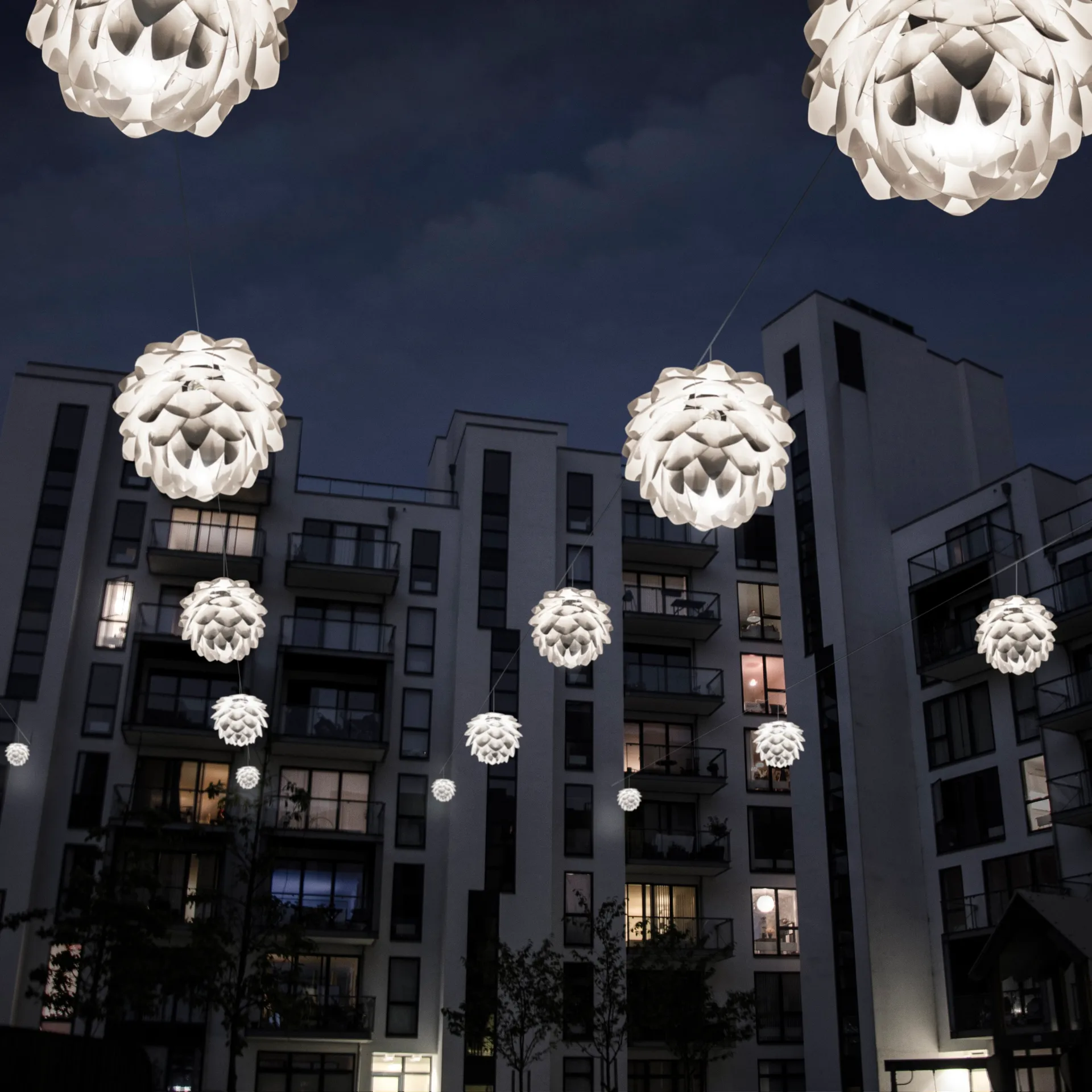 Lámpara Silvia acero, Ø 45 cm Umage