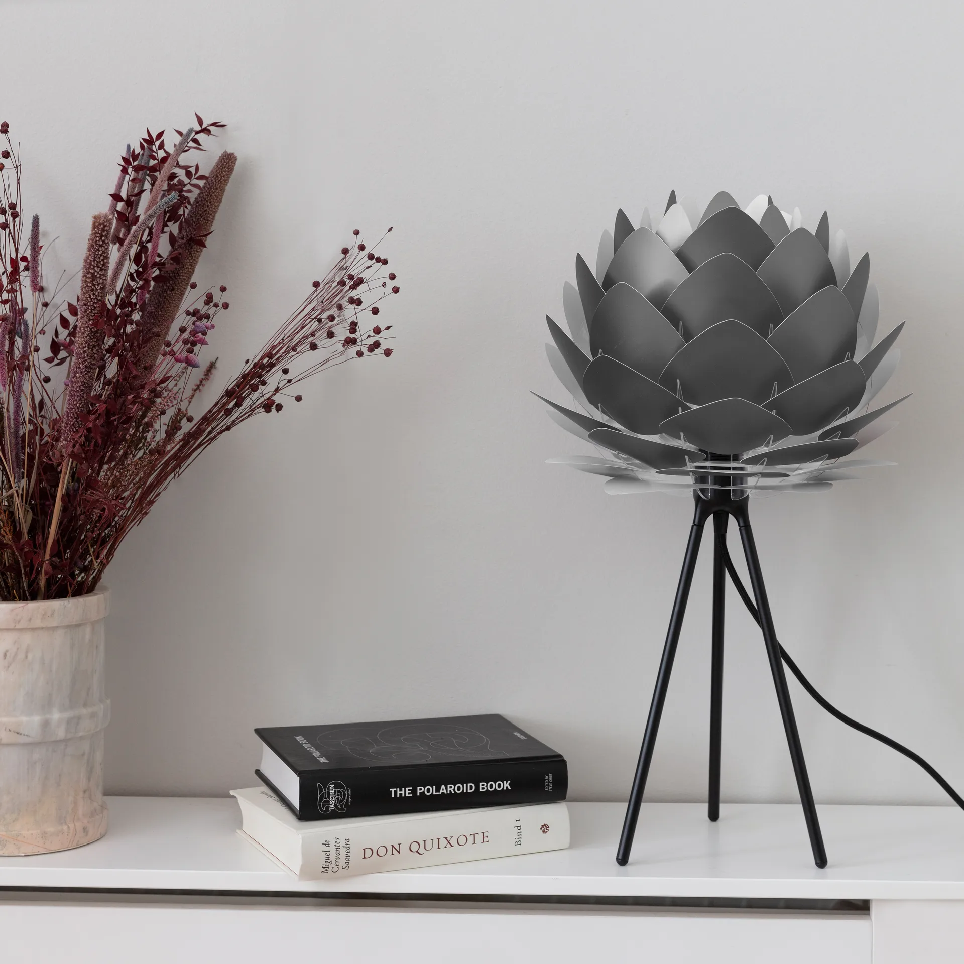 Lámpara Silvia gris, Ø32 cm Umage