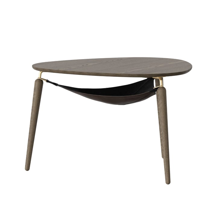 Mesa auxiliar Hang Out, Roble oscuro-latón Umage