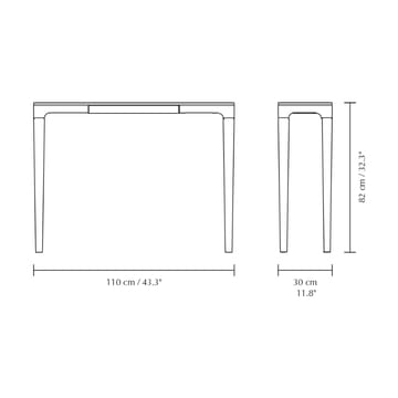 Mesa auxiliar Heart'n'Soul 120 cm - Oak-cloud grey - Umage