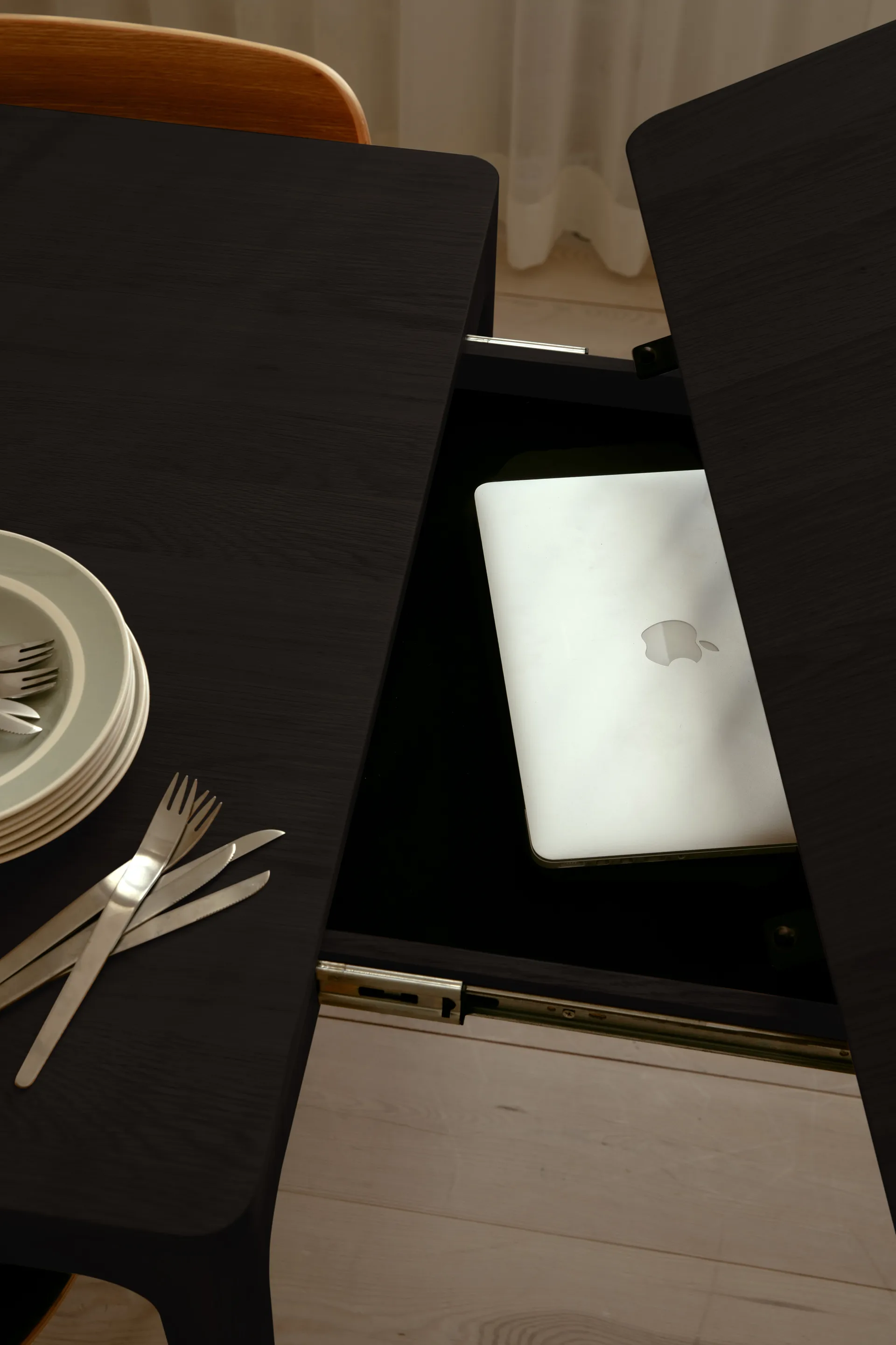 Mesa de comedor Heart'n'Soul 90x120 cm, Black oak Umage