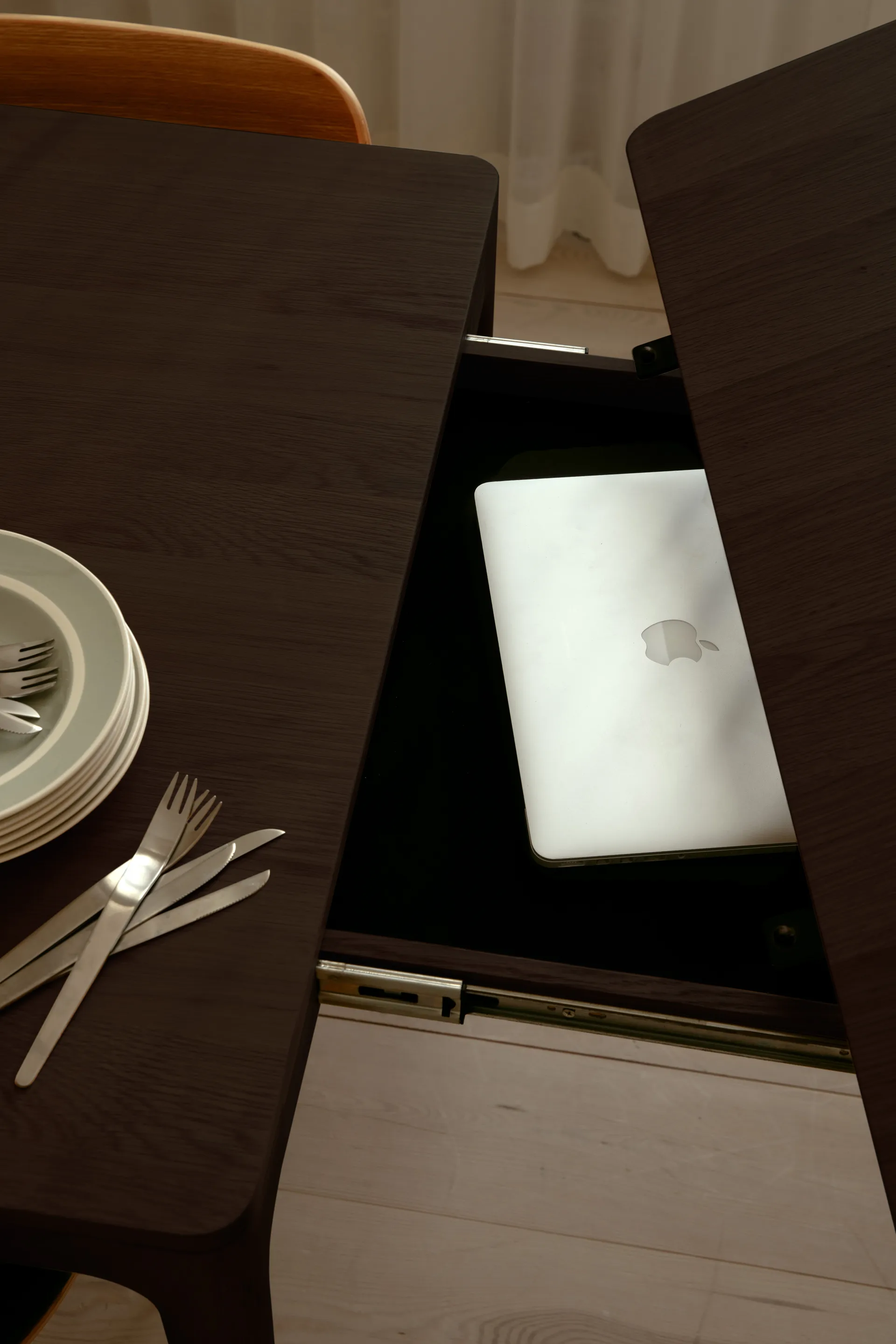 Mesa de comedor Heart'n'Soul 90x120 cm, Dark oak Umage