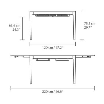 Mesa de comedor Heart'n'Soul 90x120 cm - Oak-cloud grey - Umage