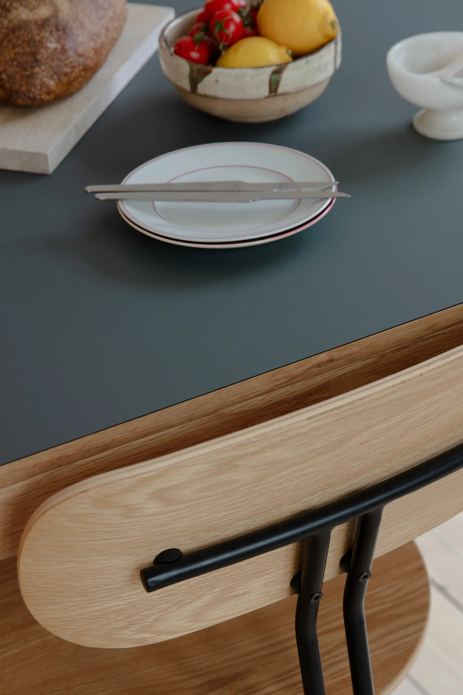 Mesa de comedor Heart'n'Soul 90x120 cm, Oak-moss green Umage