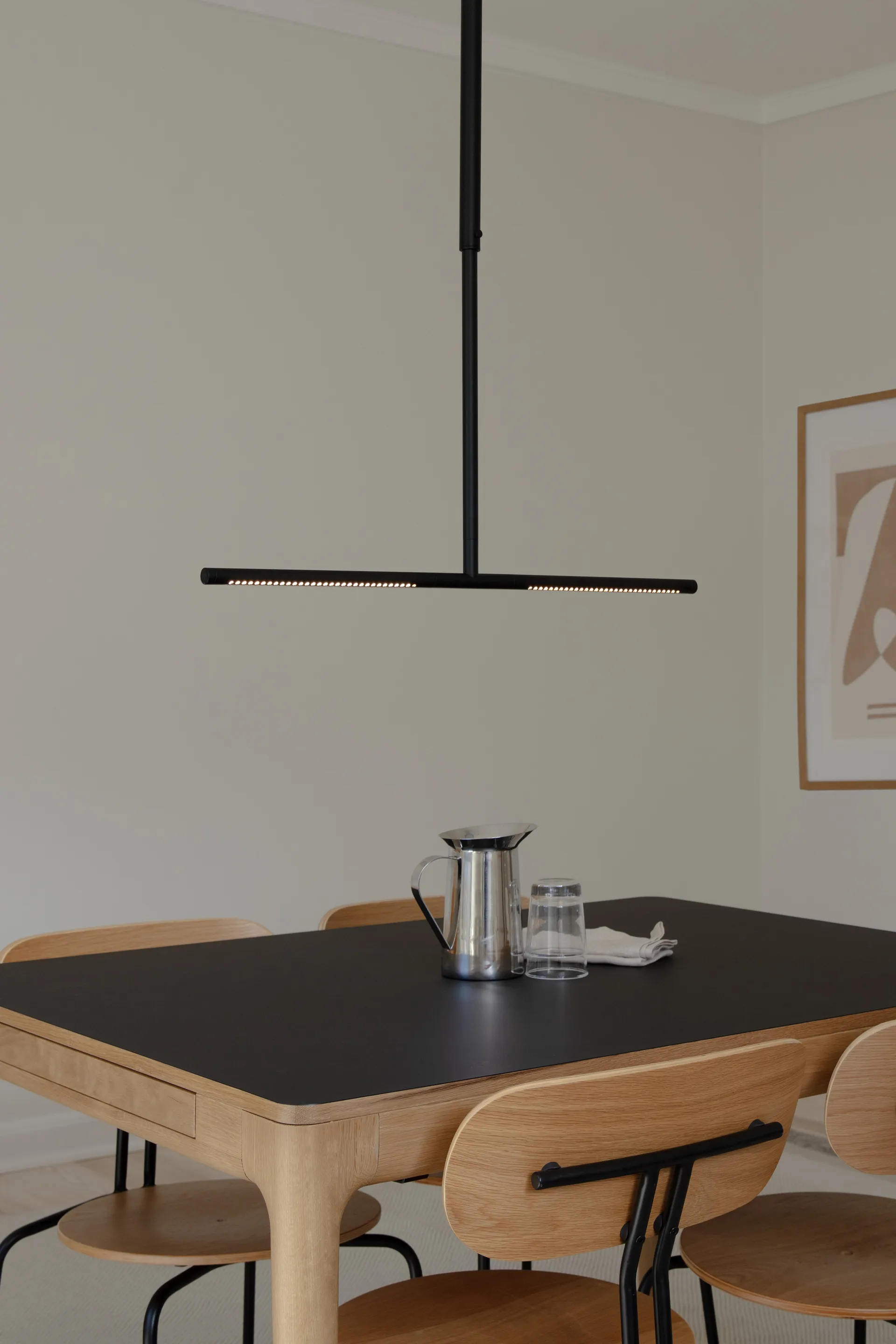 Mesa de comedor Heart'n'Soul 90x120 cm, Oak-obsidian black Umage