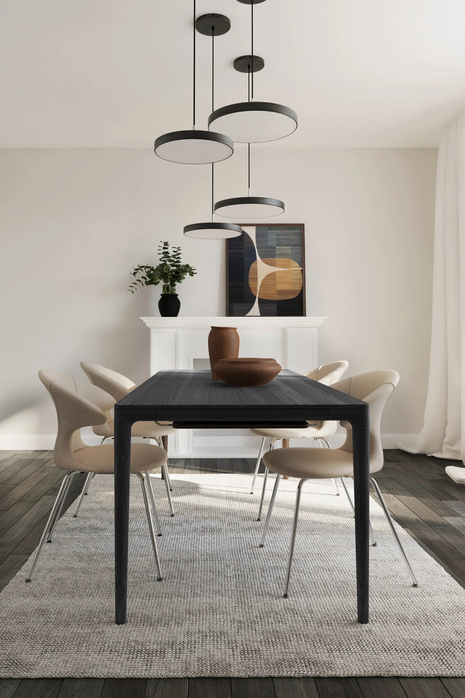 Mesa de comedor Heart'n'Soul 90x200 cm, Black oak Umage