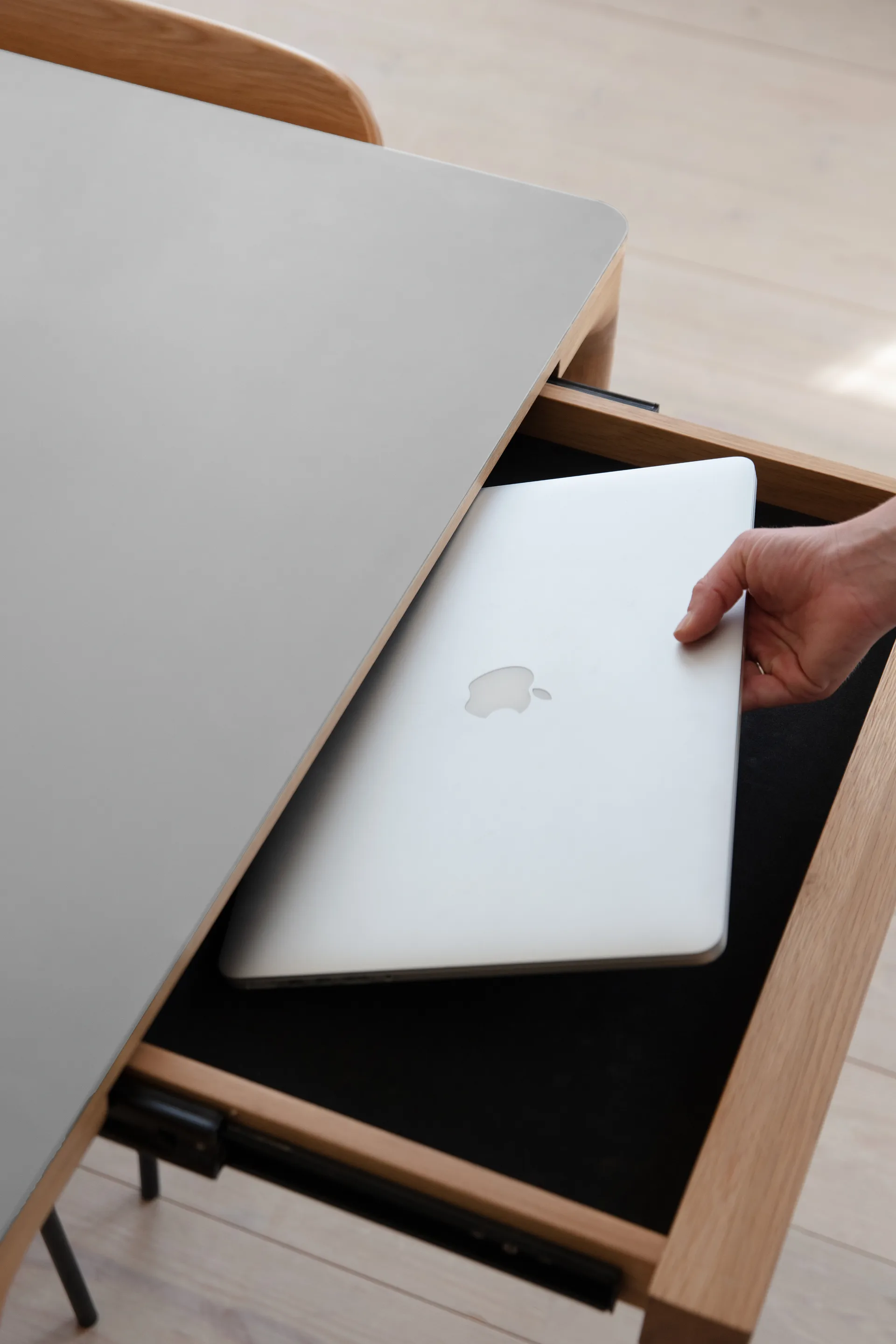 Mesa de comedor Heart'n'Soul 90x200 cm, Oak-cloud grey Umage