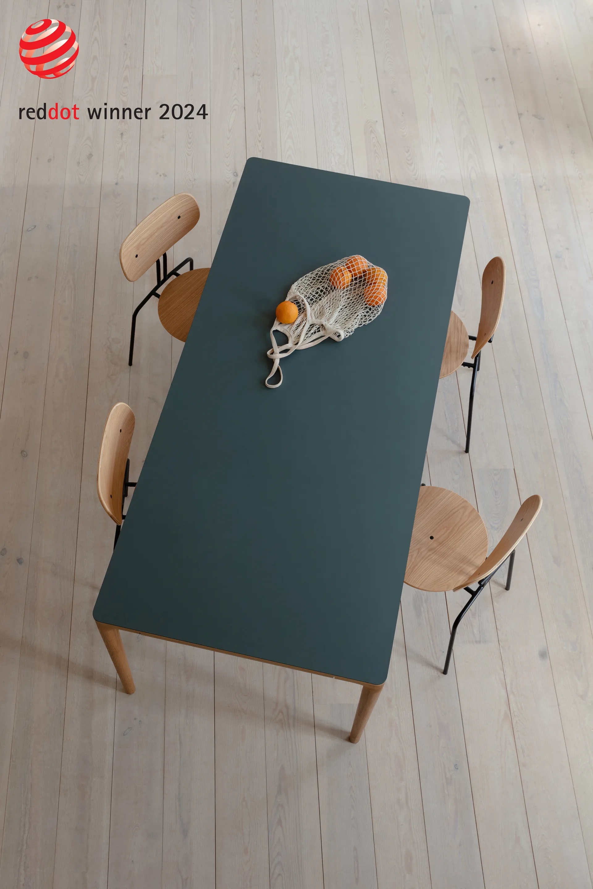 Mesa de comedor Heart'n'Soul 90x200 cm, Oak-moss green Umage