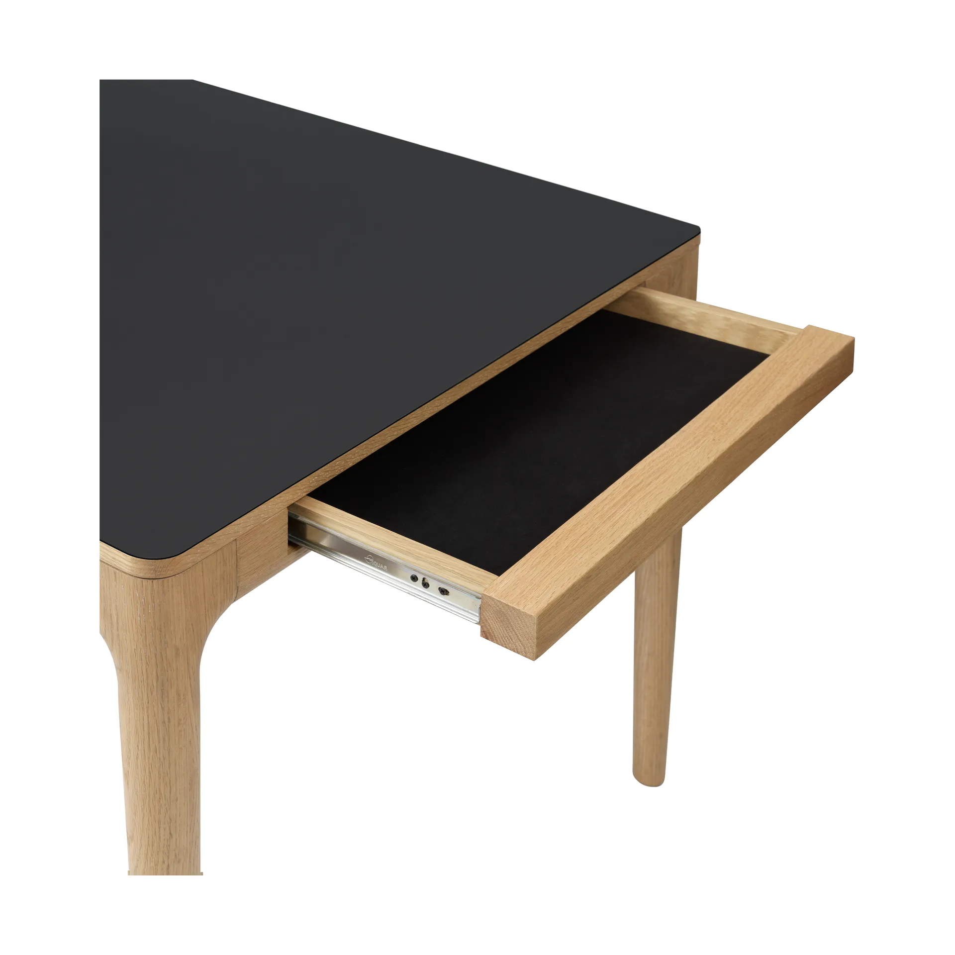 Mesa de comedor Heart'n'Soul 90x200 cm, Oak-obsidian black Umage