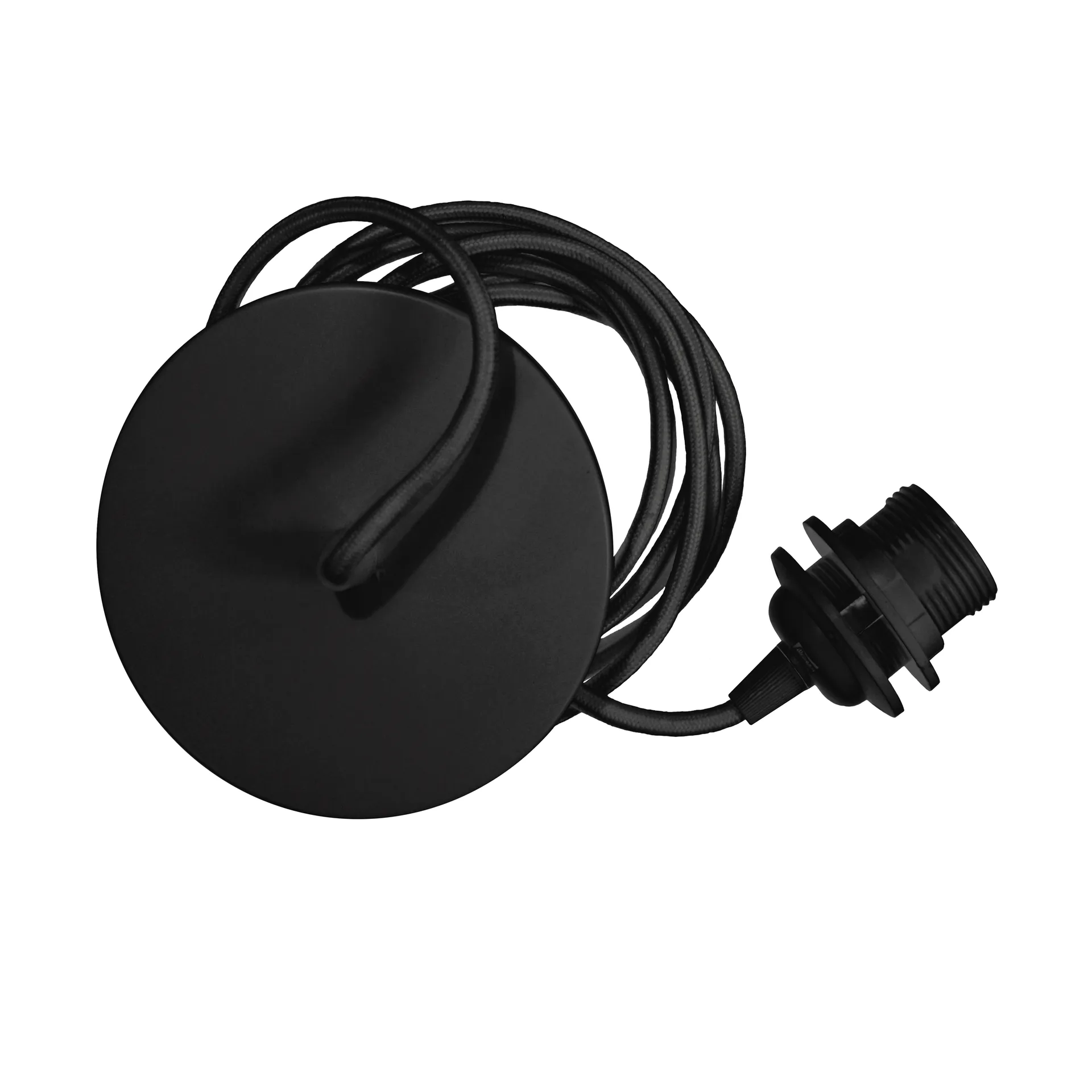 Montura para lámpara de techo Rosette metal, negro Umage