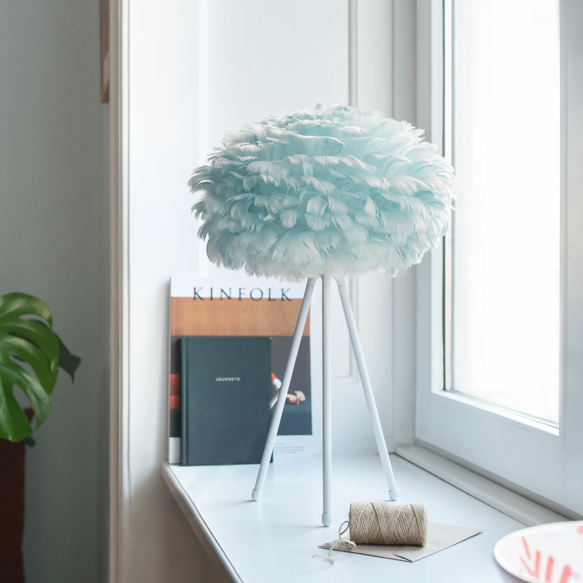 Pantalla de lámpara Eos azul claro, Mini Ø35 cm Umage