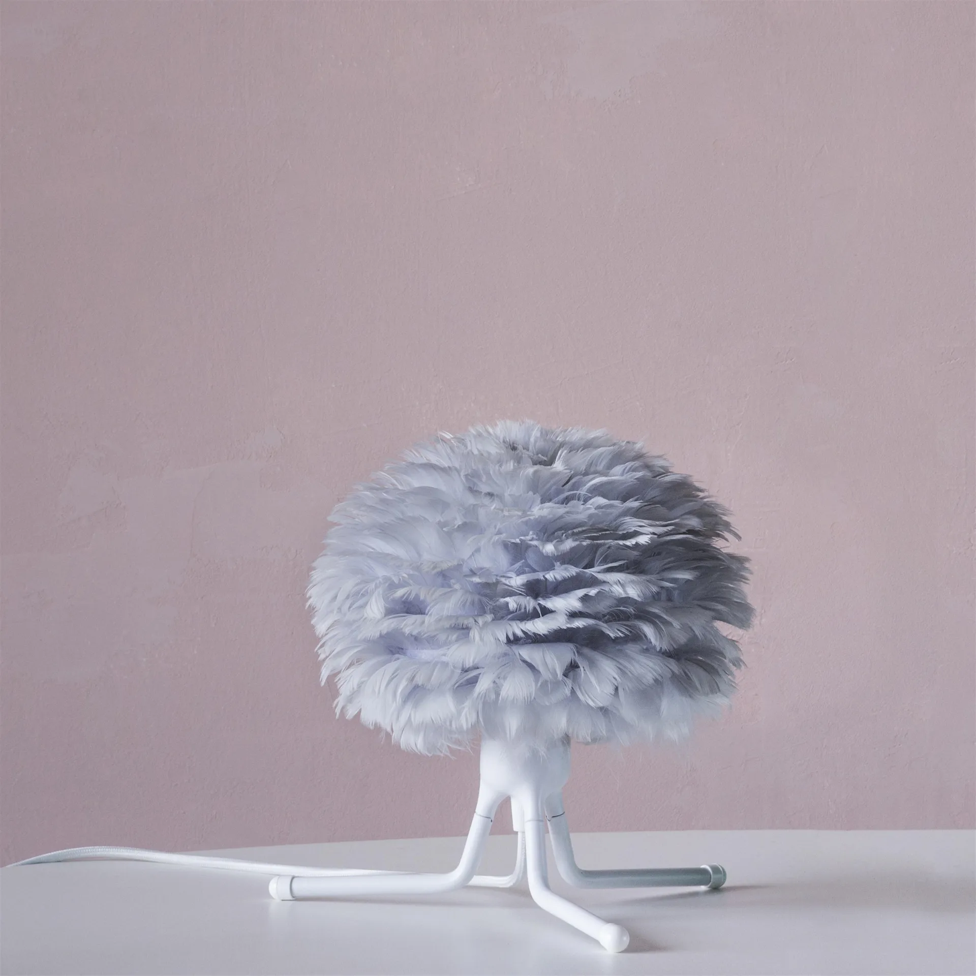 Pantalla de lámpara Eos gris claro, micro Ø 22 cm Umage