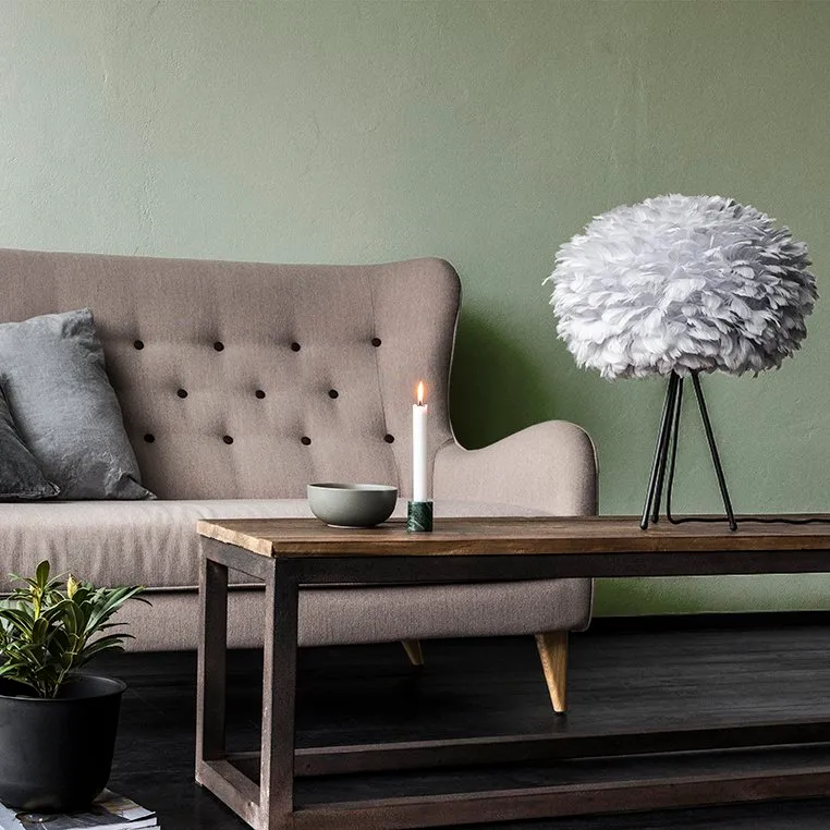 Pantalla de lámpara Eos gris claro, small Ø 45 cm Umage