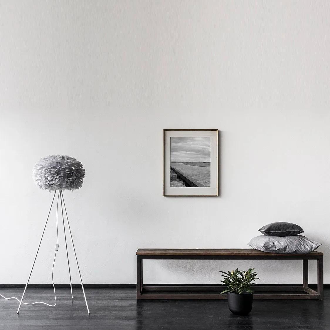 Pantalla de lámpara Eos gris claro, small Ø 45 cm Umage