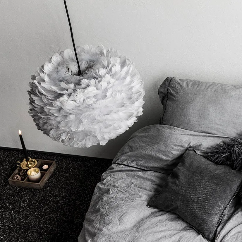 Pantalla de lámpara Eos gris claro, small Ø 45 cm Umage