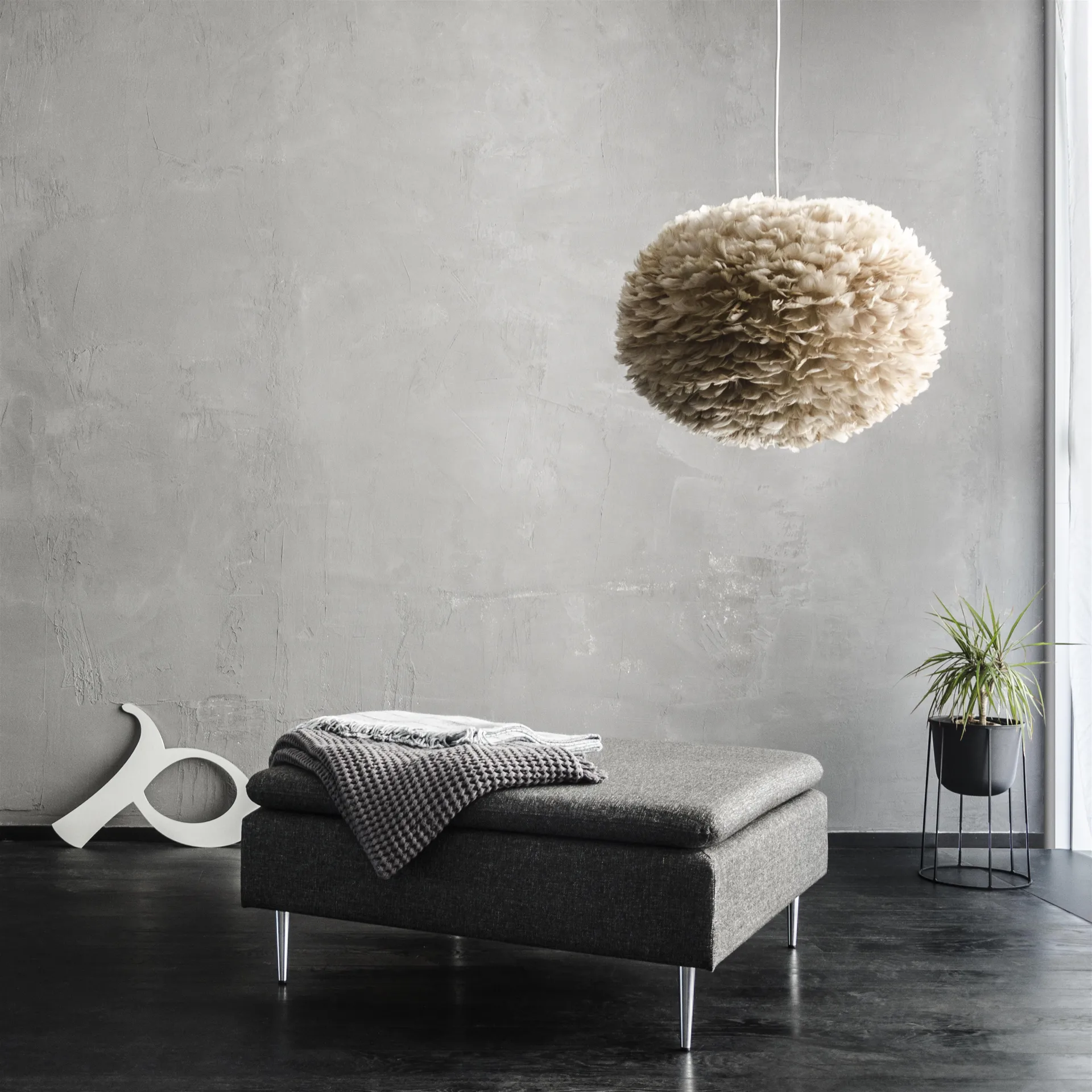 Pantalla de lámpara Eos marrón claro, Large Ø 65 cm Umage