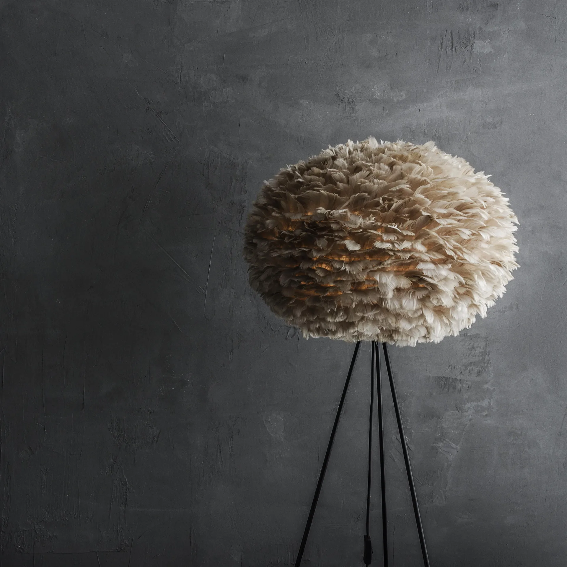 Pantalla de lámpara Eos marrón claro, Large Ø 65 cm Umage